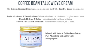 Tallow Eye crea, redujeses puffiness and dark circles naturally