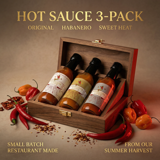 Hot Sauce 3-Pack Gift Set - Original, Habanero & Sweet Heat | Small Batch Restaurant Made | Lady May