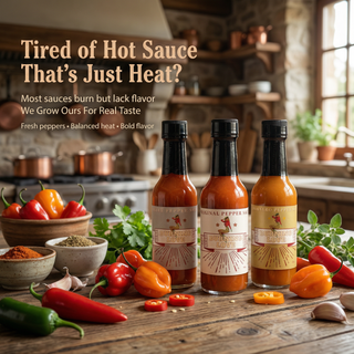 Hot Sauce 3-Pack Gift Set - Original, Habanero & Sweet Heat | Small Batch Restaurant Made | Lady May