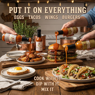 Hot Sauce 3-Pack Gift Set - Original, Habanero & Sweet Heat | Small Batch Restaurant Made | Lady May