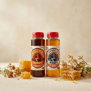 Raw Honey & Hot Honey Duo - Sweet Heat 2-Pack Gift Set | Small Batch Farm Grown | Lady May