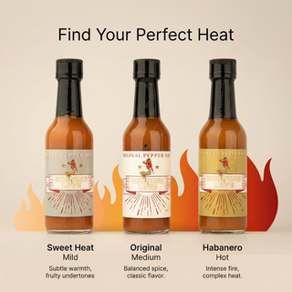 Hot Sauce 3-Pack Gift Set - Original, Habanero & Sweet Heat | Small Batch Restaurant Made | Lady May