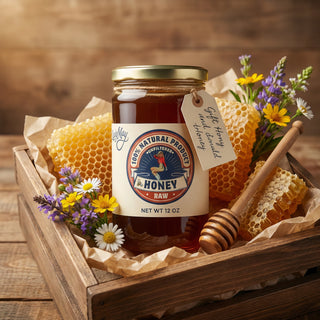 2lb Raw Honey Glass Jar | Small-Batch, Farm-Grown | The Lady May