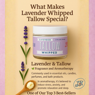 Deluxe Scented Whipped Tallow Trio - 24oz Lavender, Vanilla Bean & Eucalyptus Tea Tree | Grass-Fed Skincare Bundle