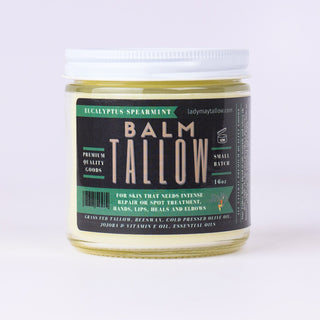 Eucalyptus Spearmint Tallow Balm - All Natural Grass Fed Beef Tallow Moisturizer