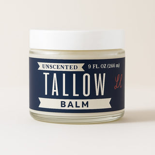 Unscented Tallow Skincare 9oz Trio - Whipped Moisturizer, Body Butter & Balm | Lady May Tallow