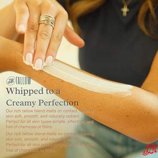 Lavender Whipped Tallow Moisturizer | Natural Beef Tallow Lotion | Calming, Preservative-Free Skincare by Lady May Tallow