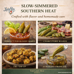 Lady May Sweet & Spicy Pickled Okra – 2 Pack (24oz Jars) – Southern Style Whole Okra with Jalapeno & Garlic