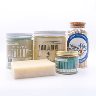 Vanilla Tallow "Purity" Premium Quality All Natural Gift Box by The Lady May