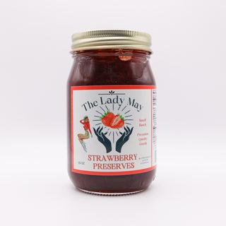 Strawberry Preserves, 16oz, Premium Quality Goods by The Lady May