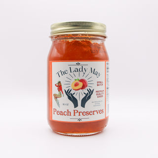 Southern Peach Preserves, 16oz, Premium Quality Goods by The Lady May