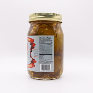 Sweet Fire Pickle Slices, 16oz, Premium Quality Goods by The Lady May