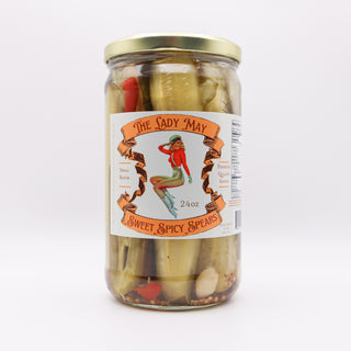 Sweet & Spicy Pickle Spears, 24oz, Premium Quality Goods by The Lady May