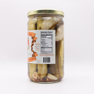 Sweet & Spicy Pickle Spears, 24oz, Premium Quality Goods by The Lady May