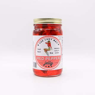 Red Pepper Jelly, 8oz, Sweet Heat, Premium Quality Goods by The Lady May