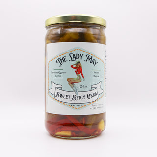 Sweet & Spicy Pickled Okra, 24oz, Premium Quality Goods