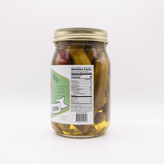 Pickled Okra, 16oz, Premium Quality Goods by The Lady May