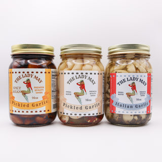 Garlic Lover's Bundle - Pickled Garlic Trio (16oz Each) | The Lady May