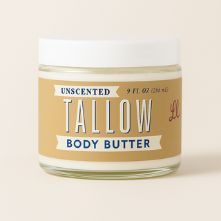 Unscented Tallow Body Butter – Deeply Moisturizing, All-Natural Skincare by Lady May