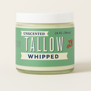 Unscented Tallow Skincare 9oz Trio - Whipped Moisturizer, Body Butter & Balm | Lady May Tallow - Lady May Tallow