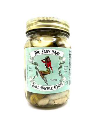 Crinkle Dill Pickle Chips, 16oz, Premium Quality Goods by The Lady May