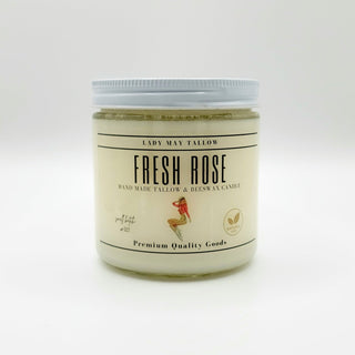 Fresh Rose Tallow & Beeswax All natural non-toxic Candle