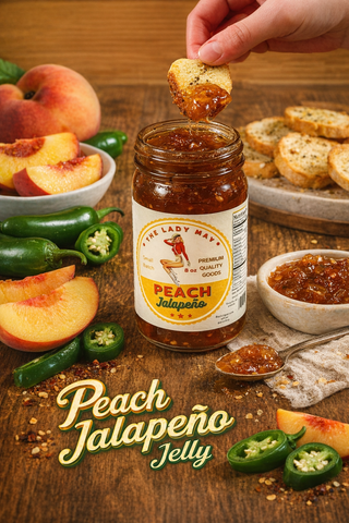 Peach Jalapeño Pepper Jelly - Sweet & Spicy Mississippi Preserve