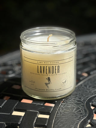 Lavender Tallow & Beeswax All natural non-toxic Candle