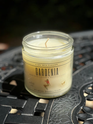 Gardenia Tallow & Beeswax All natural non-toxic Candle Candle