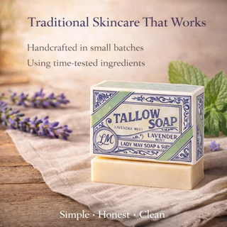Lavender Tallow Gift Set - Premium Relaxation Bundle | Skincare, Candle & Soap