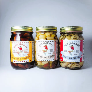 Italian Pickled Garlic - 16oz | The Lady May