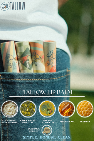 Tallow Lip Balm Multipack - Citrus, Vanilla, Mint, Pina Colada