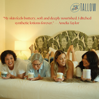 Unscented Whipped Tallow | All Natural Moisturizer Size 2oz-85oz