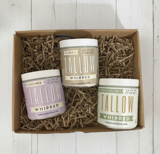 Deluxe Scented Whipped Tallow Trio - 24oz Lavender, Vanilla Bean & Eucalyptus Tea Tree | Grass-Fed Skincare Bundle