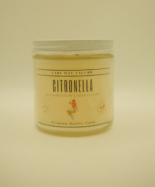 Citronella Tallow & Beeswax Candle | All Natural, Non-Toxic, Clean Burning