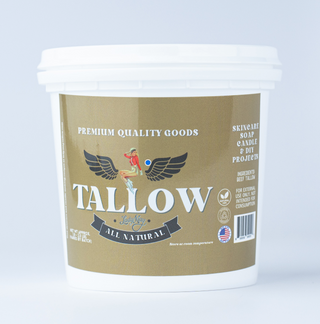 Lady May Bulk Grass-Fed Beef Tallow (2, 8 & 16 lbs) | Unscented for Soap, Skincare & Candles | 100% Pure Beef Tallow no preservatives or fillers