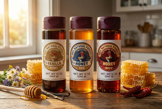 Honey Trio 3-Pack Gift Set - Raw, Hot & Vanilla Honey | Small Batch Farm Grown | Lady May