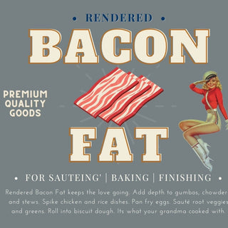 Rendered Bacon Fat, 24oz For Sautéing, Baking and Finishing, All Natural Bacon Grease