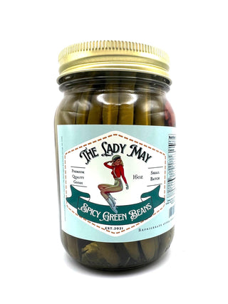 Spicy Snap Beans, 16oz,  Premium Quality Goods by The Lady May