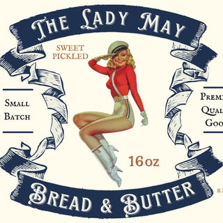 Sweet Bread & Butter Pickle Slices, 16oz, Premium Quality Goods by The Lady May