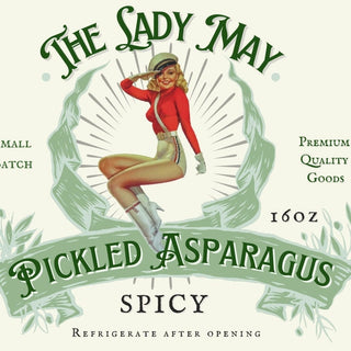 Spicy Pickled Asparagus - 16oz - Premium Quality Goods by The Lady May