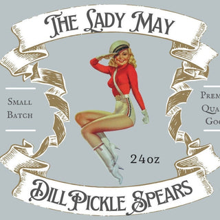 Dill Pickle Spears, 24oz, Premium Quality Goods by The Lady May