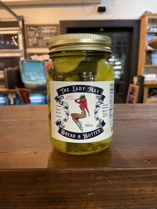 Sweet Bread & Butter Pickle Slices, 16oz, Premium Quality Goods by The Lady May