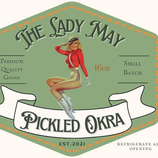 Pickled Okra, 16oz, Premium Quality Goods by The Lady May