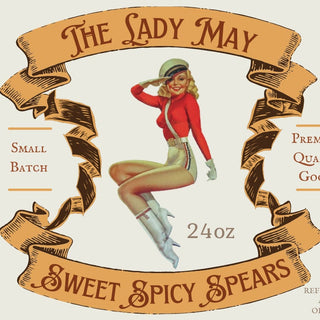 Sweet & Spicy Pickle Spears, 24oz, Premium Quality Goods by The Lady May