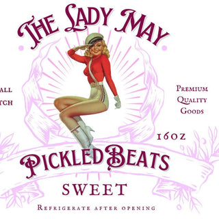 Sweet Pickled Beets, 16oz, Premium Quality Goods by The Lady May