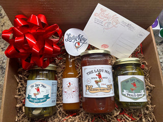 Deluxe Bloody Mary Gift Set, 6 Items, Mix plus pickled vegetables, By The Lady May