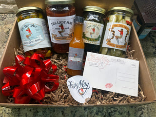 Deluxe Bloody Mary Gift Set, 6 Items, Mix plus pickled vegetables, By The Lady May