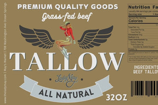 Unscented Grass Fed Beef Tallow - 2 Pounds