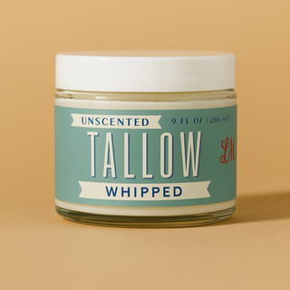 Unscented Whipped Tallow | All Natural Moisturizer Size 2oz-85oz